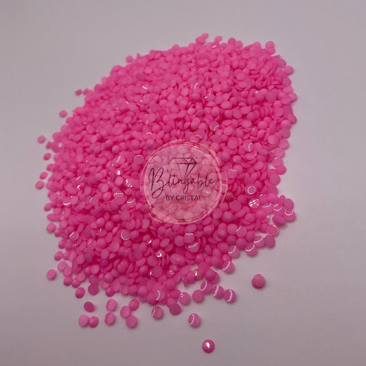 Pink - Opaque Jelly Resin Rhinestones