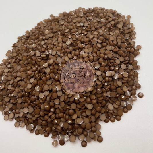 Brown - Opaque Jelly Resin Rhinestones