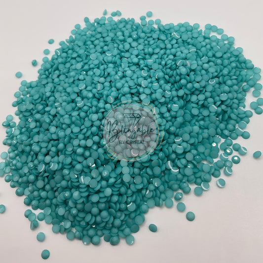 Aqua - Opaque Jelly Resin Rhinestones