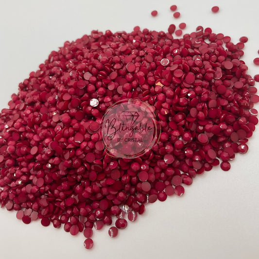 Cranberry - Opaque Jelly Resin Rhinestones