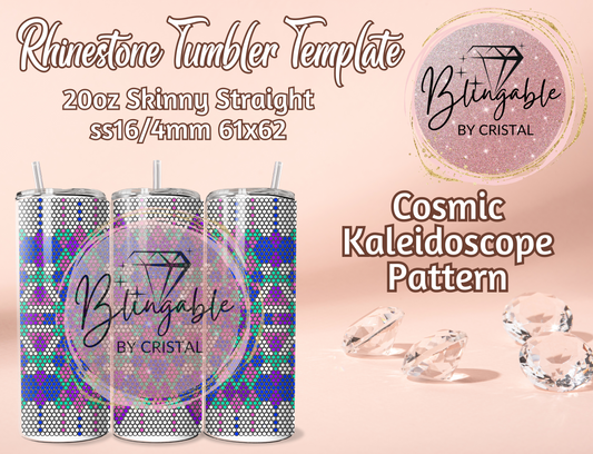 Tumbler Template - Cosmic Kaleidoscope *Digital File*