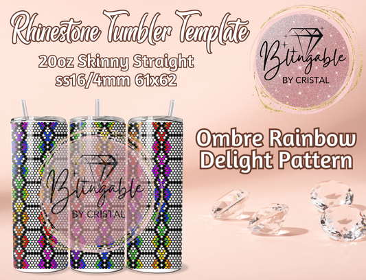Tumbler Template - Ombre Rainbow Delight *Digital File*
