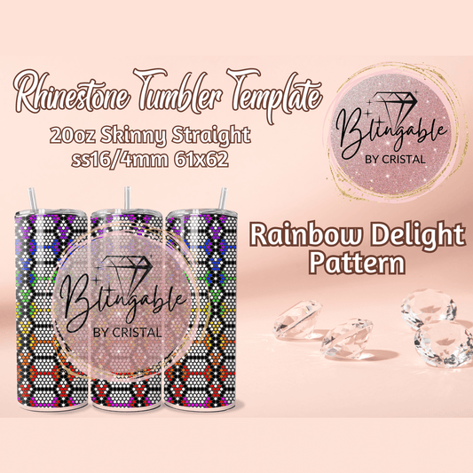 Tumbler Template - Rainbow Delight *Digital File*