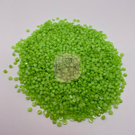Lime Green - Opaque Jelly Resin Rhinestones
