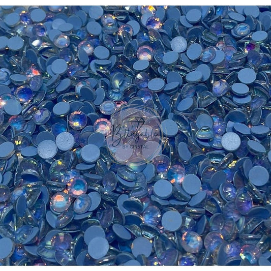Light Sapphire Opal Luminous - Glass Flatback Rhinestones