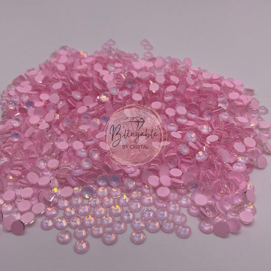 Luxurious Opal Pink - Glass Flatback Rhinestones