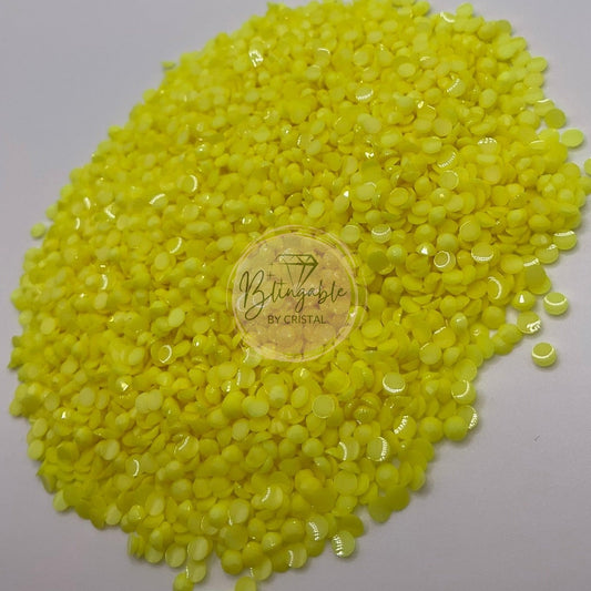 Yellow - Opaque Jelly Resin Rhinestones