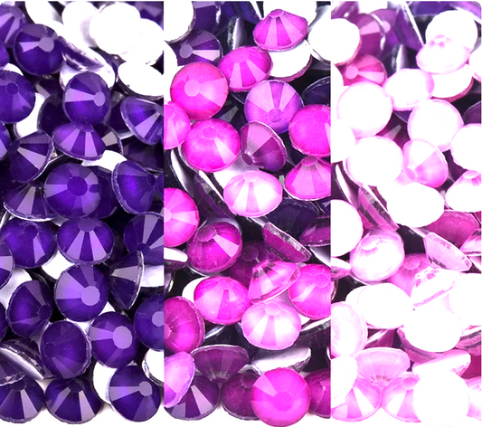 Purple Temperature Change - Glass Flatback Rhinestones