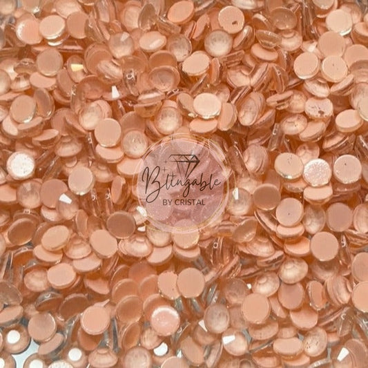 Frosted Champagne - Glass Flatback Rhinestones