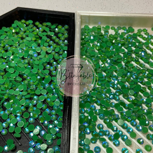 Emerald Luminous - Glass Flatback Rhinestones