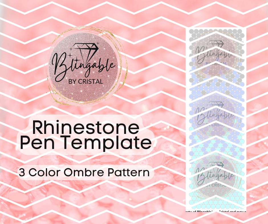 SS10 Rhinestone Pen Template - Spring Plaid with Daisies